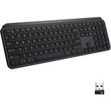 Logitech Mx Keys Advanced Wireless Illuminated Keyboard Tactile Responsive Typing Backlighting Bluetooth Usb-C Apple Macos Microsoft Windows Linux Ios Android Metal Build (Black)