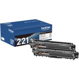 Brother Tn221 Original Standard Yield Laser Toner Cartridge - Twin-Pack - Black - 2 Box