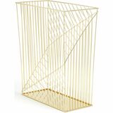 U Brands Metal Wastebasket Vena Collection 6 Gallon Capacity Gold (3232u02-06)