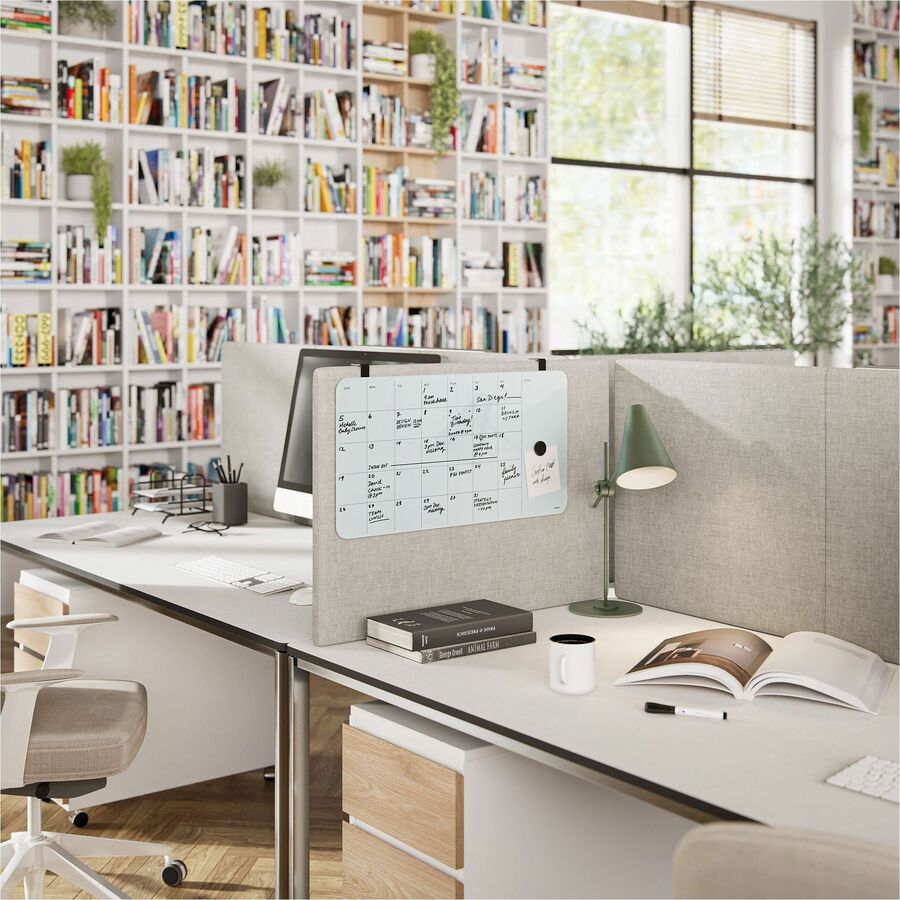 U Brands Magnetic Glass Dry Erase Weekly Calendar Board