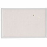 U Brands Cork Linen Bulletin Board 30 X 20 Inches White Wood Frame (2074u00-01)
