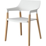 Lorell Wood Legs Stack Chairs