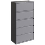 Lorell 36 Silver Lateral File - 5-Drawer