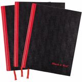 Black N Red Casebound Hardcover Notebook 3-Pack