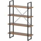 Lorell Soho 4-Shelf Metal Frame Bookcase