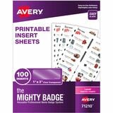 The Mighty Badge&Reg the Mighty Badge Printable Insert Sheets 100 Clear Inserts Laser
