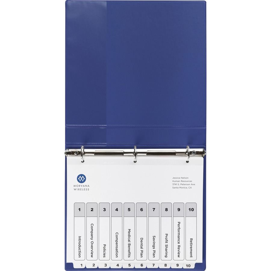Avery&Reg Ready Index 10-Tab Custom Toc Dividers