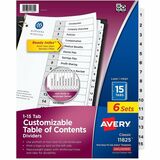 Avery&Reg 15-Tab Custom Table of Contents Dividers