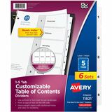 Avery&Reg Classification Folder 5-Tab Toc Dividers