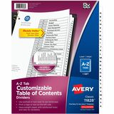 Avery&Reg a-Z Black & White Table of Contents Dividers