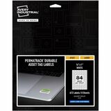Avery&Reg Permatrack Durable White Asset Tag Labels 12 X 1 672 Asset Tags