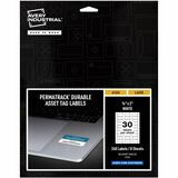 Avery&Reg Permatrack Durable White Asset Tag Labels 34 X 2 240 Asset Tags