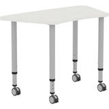 Lorell Attune Height-adjustable Multipurpose Curved Table