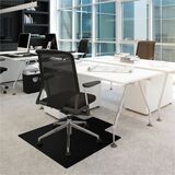 Advantagemat Black&reg; Vinyl Lipped Chair Mat for Carpets - 36" x 48"