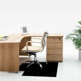 Advantagemat Black Chair Mat for Hard Floors Rectangular with Lip - 36 X 48