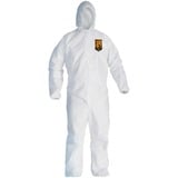 Kleenguard A30 Coveralls - Zipper Front with 1 Flap Elastic Back Wrists Ankles & Hood