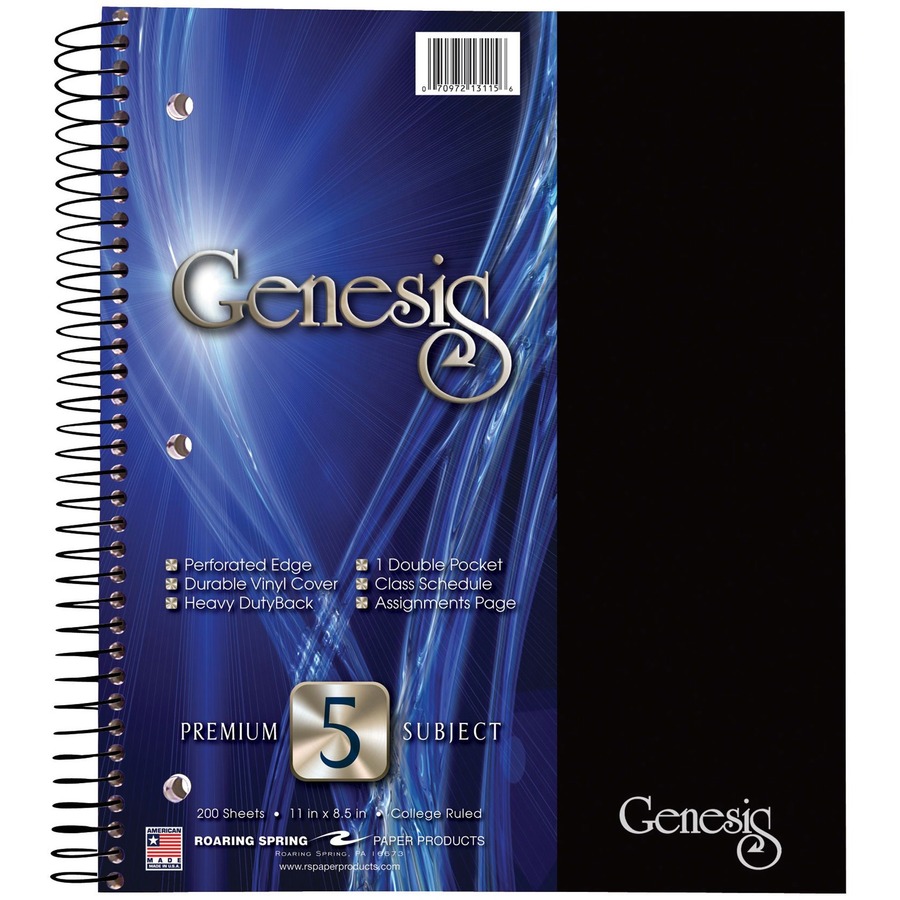 Roaring Spring Genesis 5-Subject Notebook