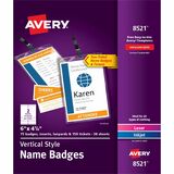 Avery&Reg Vertical Name Badges & Tickets