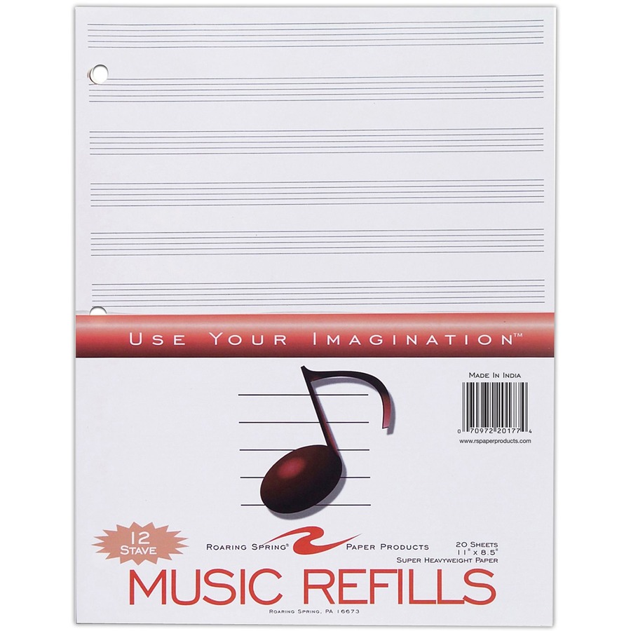 Roaring Spring Music Filler Paper