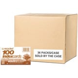 Roaring Spring Case of 36 Packs of Recycled Index Cards 3x5 100 Sheets of White Recycled 100 Index Per Pack Unruled