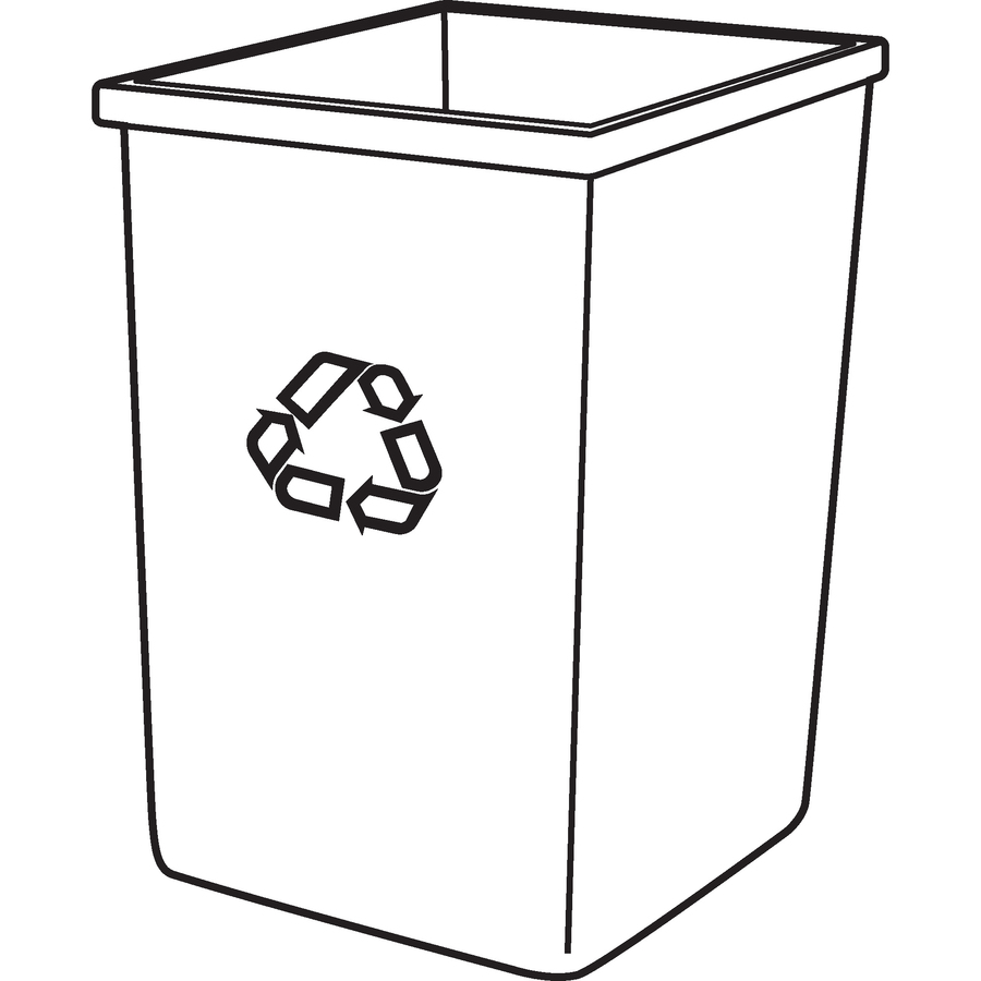 Rubbermaid Commercial Untouchable Square Recycling Container