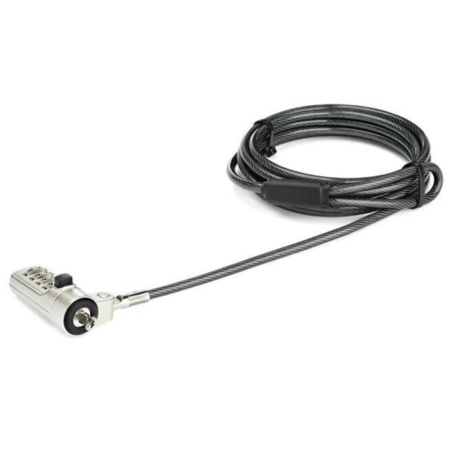 Startechcom 65ft Laptop Cable Lock - 4 Digit Combination Anti-Theft Security Cable Lock for Wedge Slot Computer - Vinyl Coated Steel - Image 2