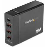 Startechcom Usb-C Charging Station 72w 1x Usb-C 3x Usb-a Portable Charger with Pd Laptop Replacement Charger Usb-C Power Adapter