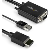 Startechcom 6ft Vga to Hdmi Converter Cable with Usb Audio Support - 1080p Analog to Digital Video Adapter Cable - Male Vga to Male Hdmi