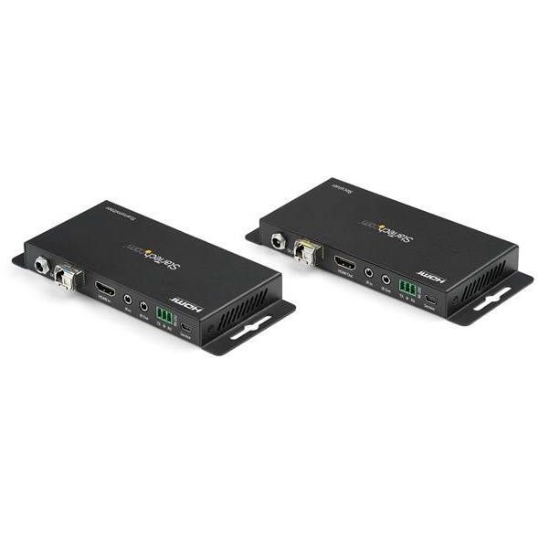 Startechcom Hdmi Over Fiber Extender Kit (Lc) 4k 60hz Hdmi 20 3300ft (1km) Single Mode1000ft (300m) Multimode Over Fiber Optic Cable