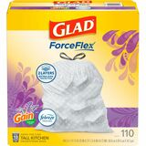 Glad Forceflex Tall Kitchen Drawstring Trash Bags