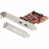 Startechcom 2-Port 10gbps Usb C Pcie Card Adapter - Usb 32 Gen 2 Type-C Pci Express Expansion Add-on Card - Windows Macos Linux