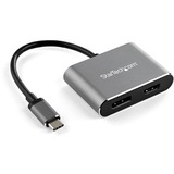 Startechcom Usb C Multiport Video Adapter - 4k 60hz Usb-C to Hdmi 20 or Displayport 12 Monitor Adapter - Hbr2 Hdr - Usb Type-C 2-in-1