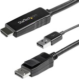 Startechcom 2m (6ft) Hdmi to Displayport Cable 4k 30hz - Active Hdmi 14 to Dp 12 Adapter Cable with Audio - Usb Powered Video Converter