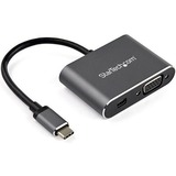 Startechcom Usb C Multiport Video Adapter - Usb-C to 4k 60hz Mini Displayport 12 (Hbr2 Hdr) or 1080p Vga Monitor Display Adapter