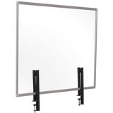 Bi-Silque Framed Glass Desktop Barrier
