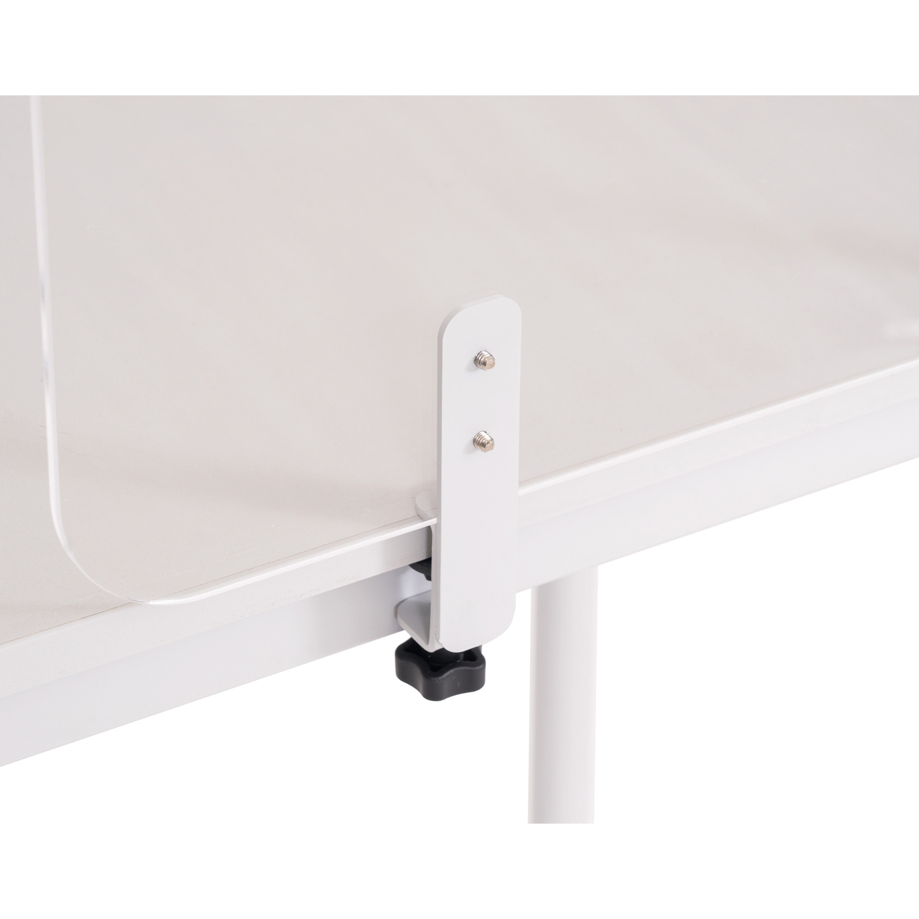 Bi-Silque Frameless Glass Desktop Barrier