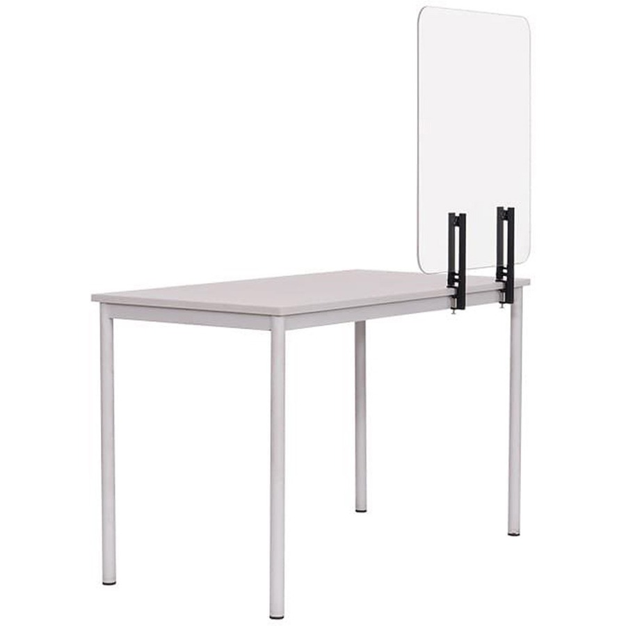 Bi-Silque Frameless Glass Desktop Barrier