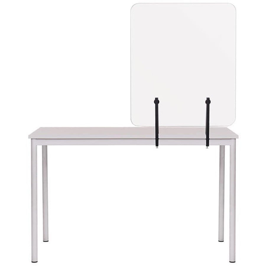Bi-Silque Frameless Glass Desktop Barrier