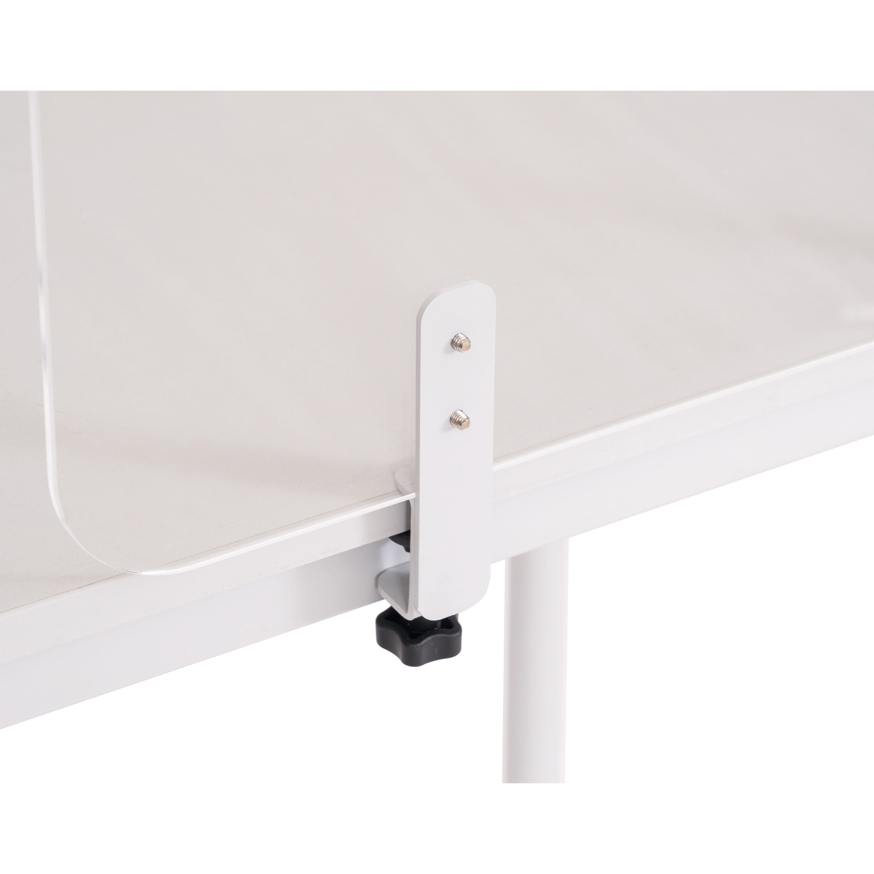 Bi-Silque Frameless Glass Desktop Barrier