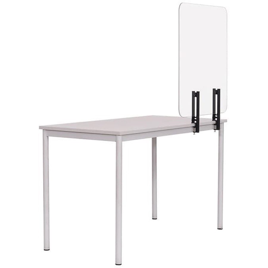 Bi-Silque Frameless Glass Desktop Barrier