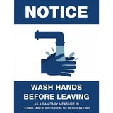 Lorell Notice Wash Hands Before Leaving Sign