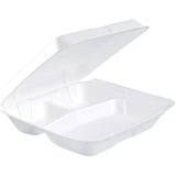 Dart Insulated Foam 3-Compartment Containers