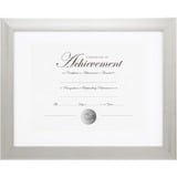Burnes Brushed Silver Document Frame