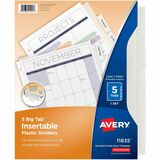 Avery&Reg Big Tab Insertable Plastic Dividers