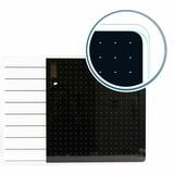 Viztex Glacier White & Black Plan & Grid Glass Dry Erase Board - 17 X 23