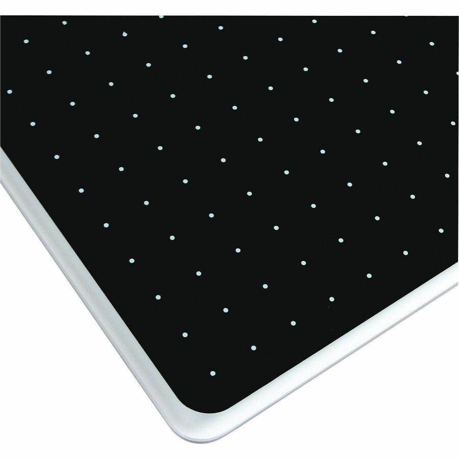 Viztex Viztex Glacier Teal & Black Plan & Grid Glass Dry Erase Board - 17 X 23