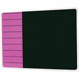 Viztex Glacier Violet & Black Plan & Grid Glass Dry Erase Board - 17 X 23