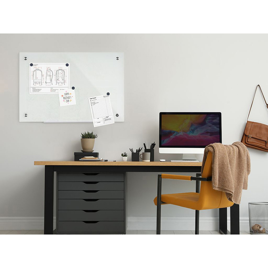 Bi-Silque Magnetic Glass Dry Erase Board