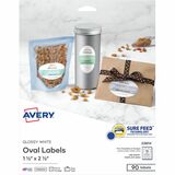 Avery&Reg Sure Feed Printable Glossy White Labels