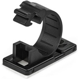 Startechcom 100 Self Adhesive Cable Management Clips - Ethernetnetwork Cableoffice Desk Cord Organizer - Sticky Wire Holderclamp Black